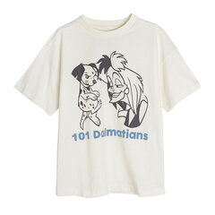 Cool Club футболка для девочки с короткими рукавами 101 далматинец (101 dalmatians), LCG2420091, белая цена и информация | Рубашки для девочек | pigu.lt