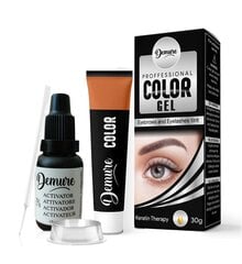 Краска для ресниц и бровей с кератином 1.0 чёрная Demure Gel Prefessional Color Gel цена и информация | Карандаши, краска для бровей | pigu.lt