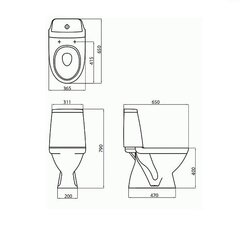 Unitazas KOLO MODO, Soft close dangtis, horizontal kaina ir informacija | Klozetai | pigu.lt