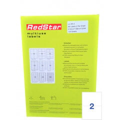 Lipnus Popierius RedStar A4, 2 etiketės, 100 lapų цена и информация | Тетради и бумажные товары | pigu.lt