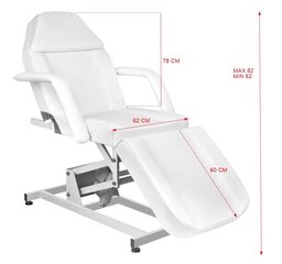 "Косметическое электрическое кресло Azzurro 673A с 1 мотором, белое цена и информация | Мебель для салонов красоты | pigu.lt