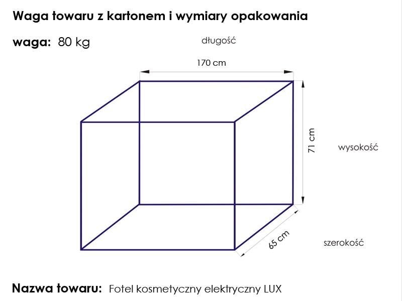 Elektrinis pedikiūro krėslas Lux, baltas kaina ir informacija | Baldai grožio salonams | pigu.lt