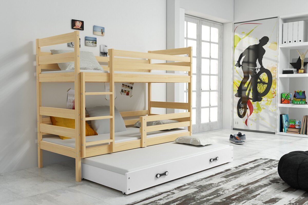 Dviaukštė lova su čiužiniais BMS43PRB kaina ir informacija | Vaikiškos lovos | pigu.lt
