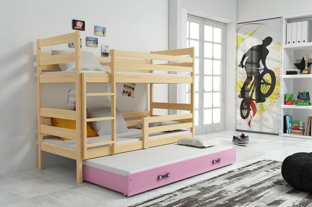 Dviaukštė lova su čiužiniais BMS43PRR kaina ir informacija | Vaikiškos lovos | pigu.lt