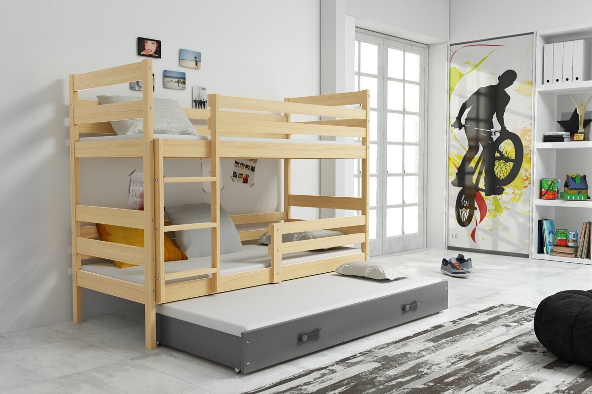 Dviaukštė lova su čiužiniais BMS43PRP kaina ir informacija | Vaikiškos lovos | pigu.lt