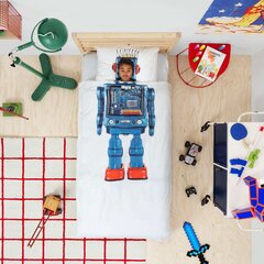 Vaikiška patalynė, Robotas, 140x200 cm цена и информация | Детское постельное бельё | pigu.lt