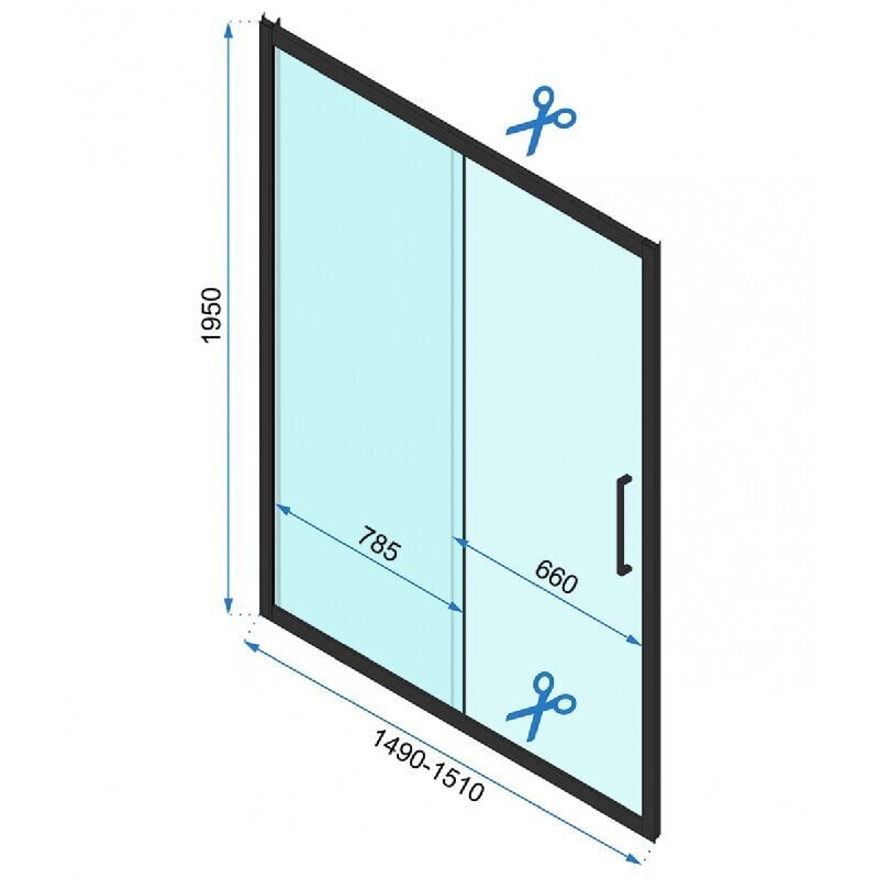 Stumdomos Dušo durys Rapid Slide Black kaina ir informacija | Dušo durys ir sienelės | pigu.lt