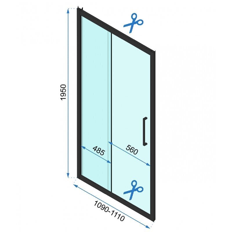 Stumdomos Dušo durys Rapid Slide Black kaina ir informacija | Dušo durys ir sienelės | pigu.lt