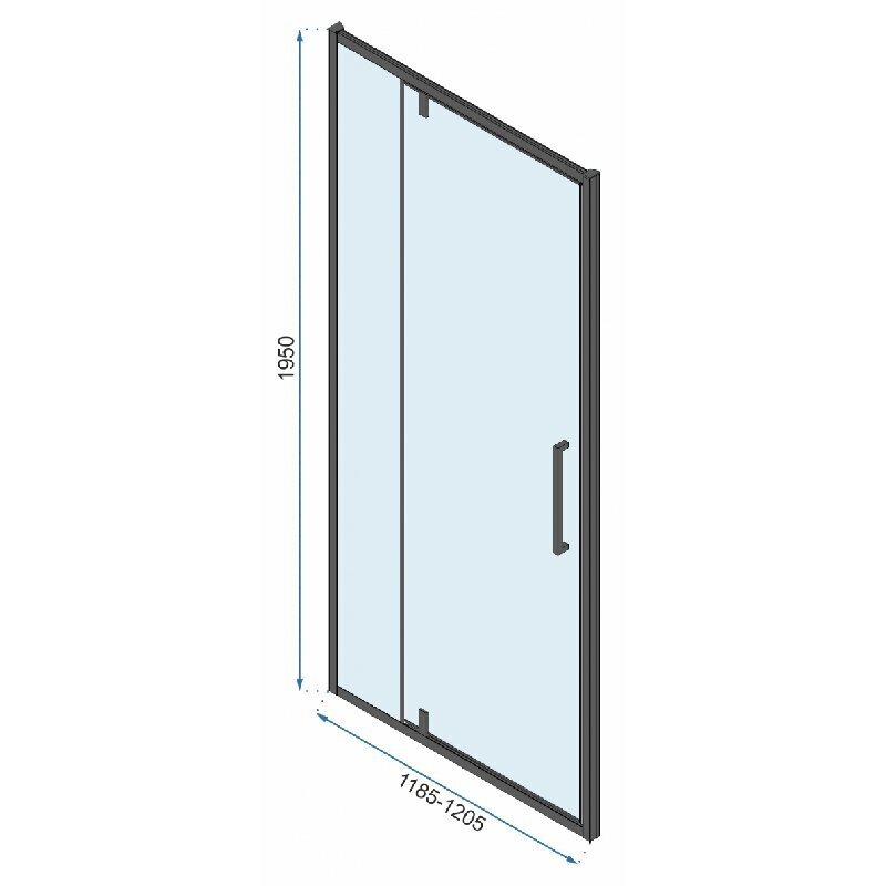 Varstomos Dušo durys Rapid Swing Black 90, 100, 120 cm kaina ir informacija | Dušo durys ir sienelės | pigu.lt