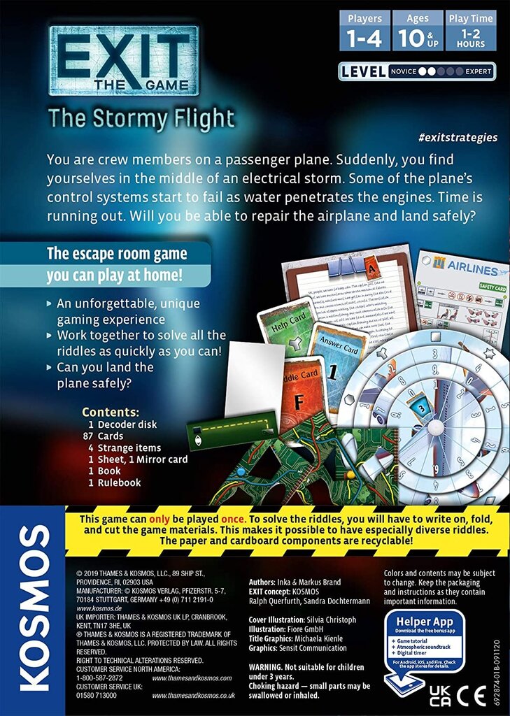 Stalo žaidimas Exit: The Game – The Stormy Flight, EN kaina ir informacija | Stalo žaidimai, galvosūkiai | pigu.lt