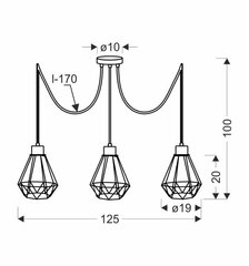 Подвесной светильник Candellux Primo 5533-00293 цена и информация | Люстры | pigu.lt