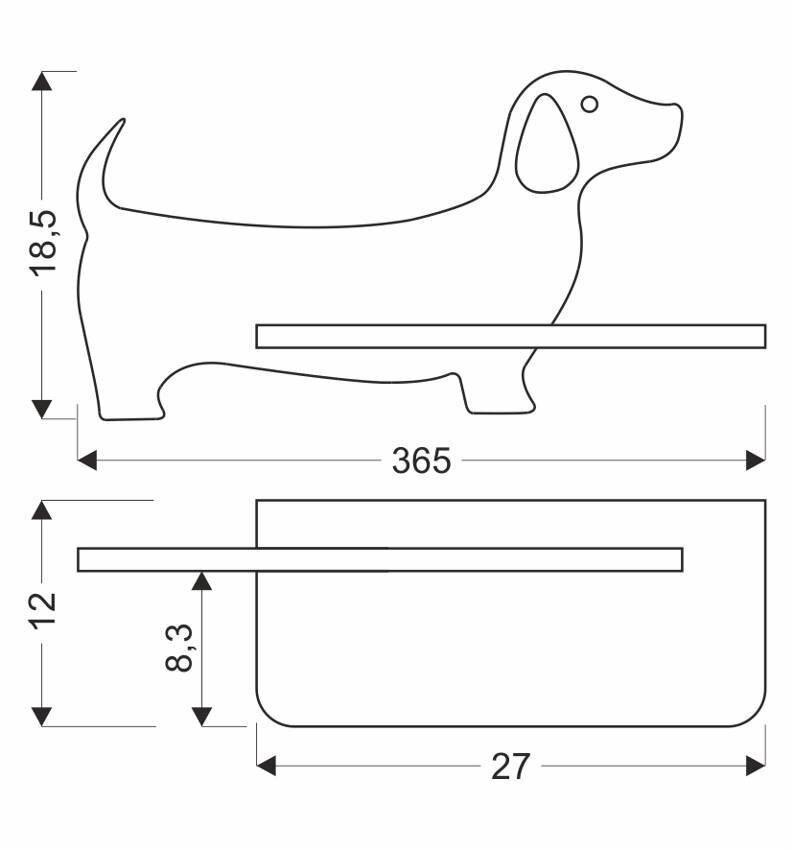 Sieninis šviestuvas Candellux Kids Dog 21-00989 kaina ir informacija | Sieniniai šviestuvai | pigu.lt