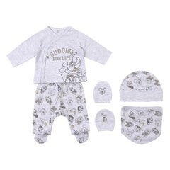 Предметы одежды Disney Серый 4 Предметы (1 месяц) цена и информация | Комплекты одежды для новорожденных | pigu.lt