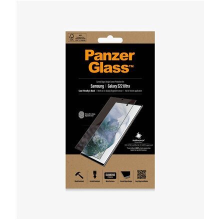 Apsauginis stiklas PanzerGlass 7295, skirtas Galaxy S22 Ultra цена и информация | Apsauginės plėvelės telefonams | pigu.lt