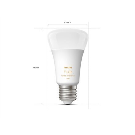 Išmaniosios LED lemputės Philips Hue WA 6W A60 E27, 2 vnt цена и информация | Elektros lemputės | pigu.lt