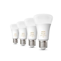 Išmaniosios LED lemputės Philips Hue E27 6W 570lm, 4 vnt kaina ir informacija | Philips Apšvietimo ir elektros prekės | pigu.lt