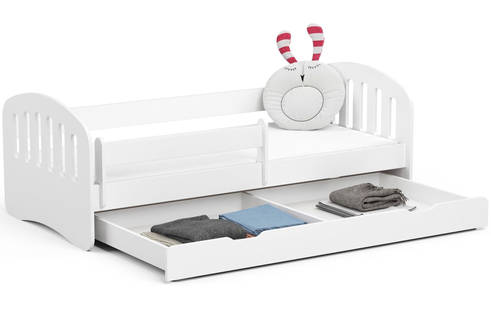 Vaikiška lova NORE Play, 180x80 cm, balta цена и информация | Vaikiškos lovos | pigu.lt