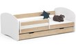 Vaikiška lova NORE Smile, 180x90 cm, balta/ąžuolo spalvos цена и информация | Vaikiškos lovos | pigu.lt