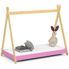 Vaikiška lova su čiužiniu NORE Gem, 160x80, rožinė kaina ir informacija | Vaikiškos lovos | pigu.lt