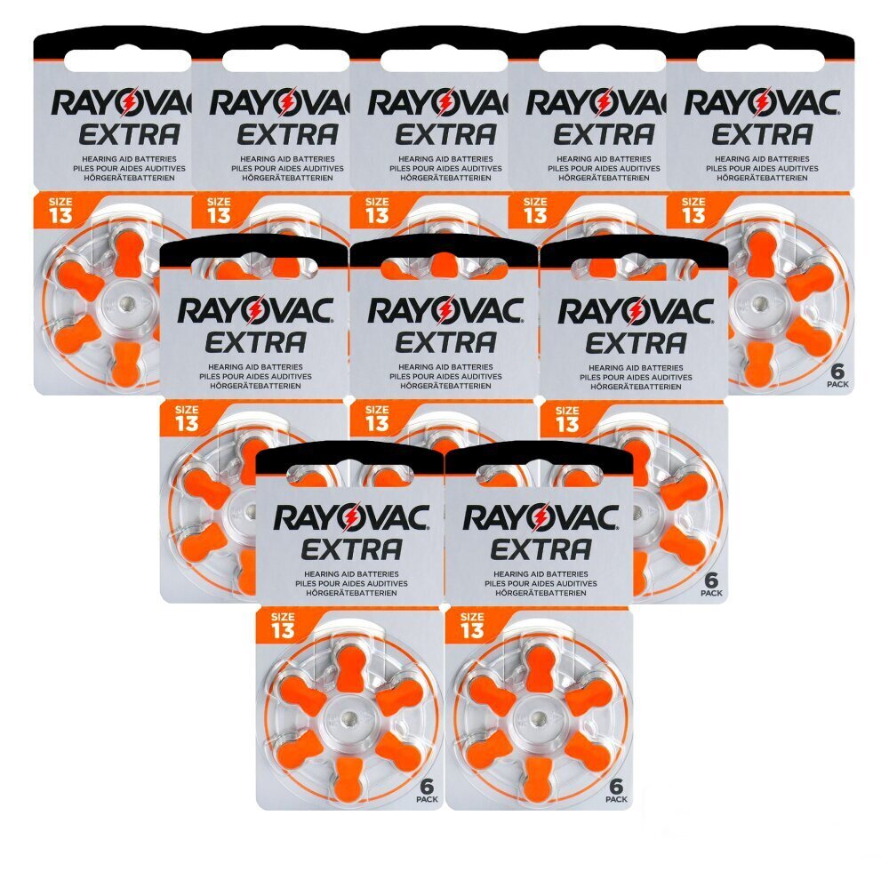 Rayovac Extra Advanced 13 elementai klausos aparatams, 60 vnt цена и информация | Elementai | pigu.lt