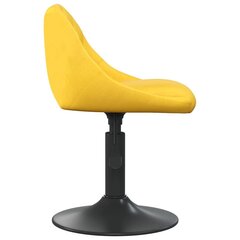Valgomojo kėdė, garstyčių geltonos spalvos, aksomas (335323) kaina ir informacija | Virtuvės ir valgomojo kėdės | pigu.lt