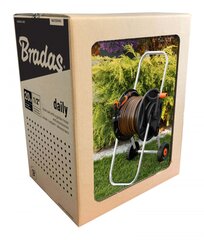 Тележка для шланга со шлангом, насадками и распылителем Bradas BLACK LINE Daily Carat, 1/2" 20 м цена и информация | Оборудование для полива | pigu.lt
