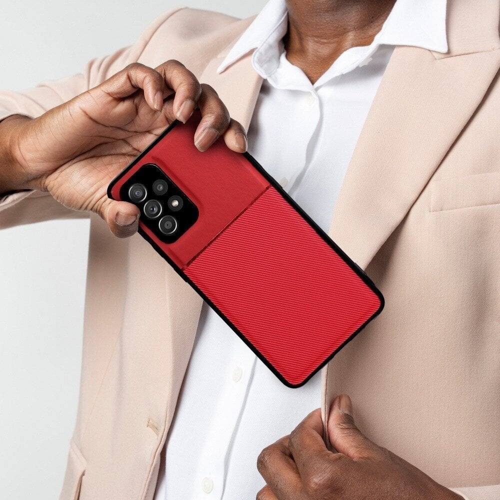Dėklas telefonui Forcell Noble skirtas Samsung Galaxy A12, raudonas kaina ir informacija | Telefono dėklai | pigu.lt