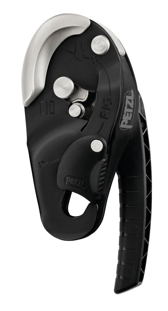 Nusileidimo, saugojimo įrenginys Petzl Rig black kaina ir informacija | Alpinizmo įranga | pigu.lt