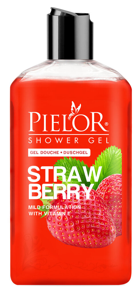 Dušo želė Pielor Shower Gel Strawberry, 500 ml kaina ir informacija | Dušo želė, aliejai | pigu.lt