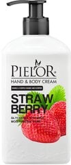 Rankų ir kūno kremas Pielor Hand and Body Cream Strawberry, 300 ml цена и информация | Кремы, лосьоны для тела | pigu.lt