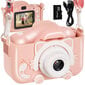 Vaikiškas rožinis skaitmeninis fotoaparatas kaina ir informacija | Skaitmeniniai fotoaparatai | pigu.lt