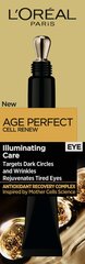 Šviesinantis paakių kremas L'oreal Age Perfect Cell Renew Illuminating Eye Care, 15 ml kaina ir informacija | Paakių kremai, serumai | pigu.lt