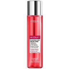 Отшелушивающий тоник с гликолевой кислотой Loreal Revitalift, 180 мл цена и информация | Средства для очищения лица | pigu.lt