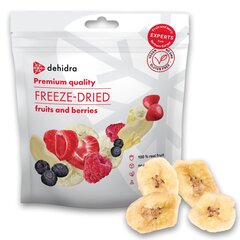 Šaltyje džiovinti bananai Dehidra, 100 g kaina ir informacija | Riešutai, sėklos, džiovinti vaisiai | pigu.lt