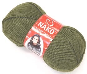 Нитки для вязания NAKO Nakolen, цвет хаки 263 цена и информация | Принадлежности для вязания | pigu.lt