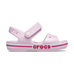 Sandalai vaikams Crocs™ Bayaband Sandal Kid's 165260, rožiniai kaina ir informacija | Guminės klumpės vaikams | pigu.lt