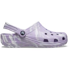 Šlepetės moterims Crocs™ Classic Marbled Clog 165843, violetinės kaina ir informacija | Šlepetės moterims | pigu.lt