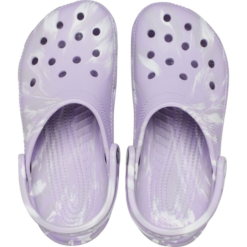 Šlepetės moterims Crocs™ Classic Marbled Clog 165843, violetinės kaina ir informacija | Šlepetės moterims | pigu.lt