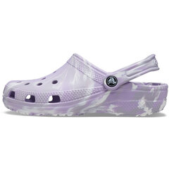 Šlepetės moterims Crocs™ Classic Marbled Clog 165843, violetinės kaina ir informacija | Šlepetės moterims | pigu.lt