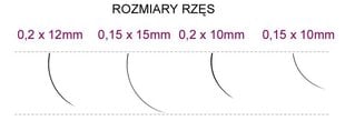 Priklijuojamų blakstienų kuokšteliai Syis J, 0,20x 10mm, 0,25g kaina ir informacija | Priklijuojamos blakstienos, blakstienų rietikliai | pigu.lt