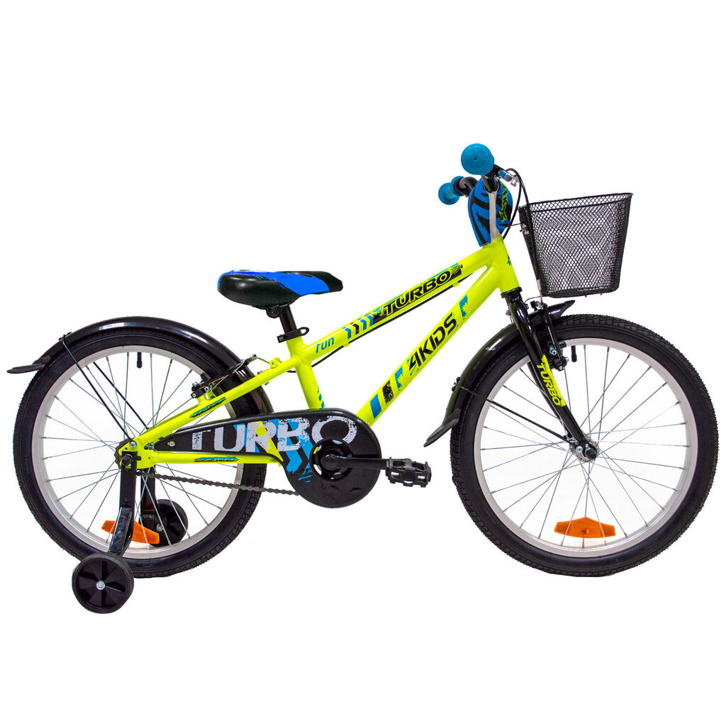 Dviratis vaikams 4Kids Turbo 20", geltonas kaina ir informacija | Dviračiai | pigu.lt