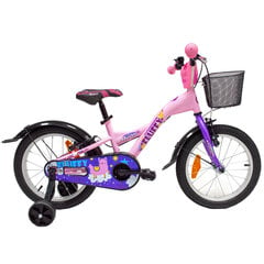 Dviratukas vaikams 4Kids Fluffy, 16", rožinis цена и информация | Велосипеды | pigu.lt