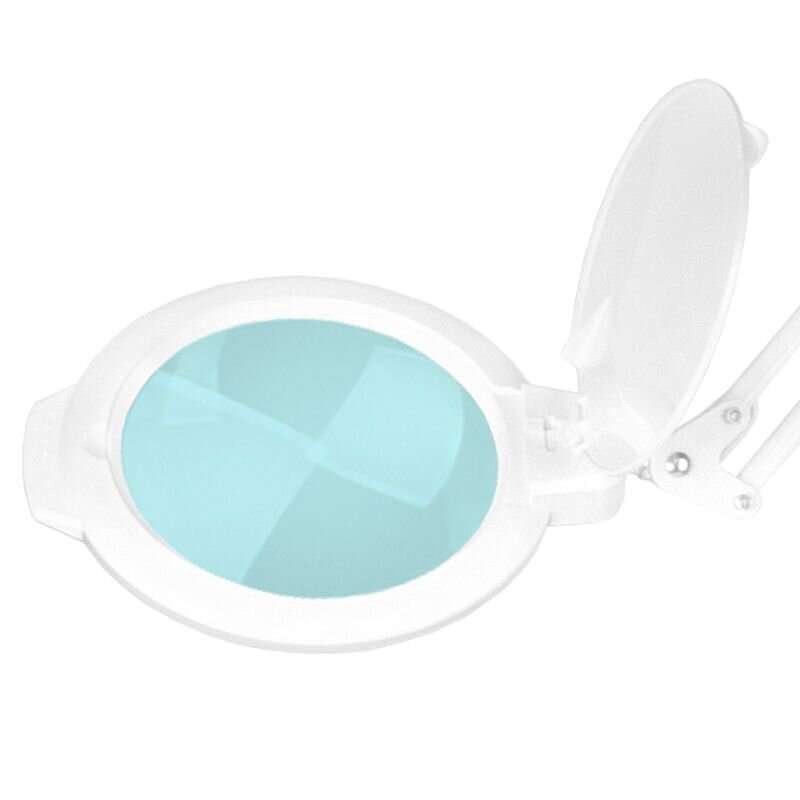 Profesionali kosmetologinė LED lempa - lupa Moonlight 8013/6, baltos spalvos su stovu цена и информация | Baldai grožio salonams | pigu.lt