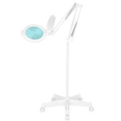Профессиональная косметологическая LED лампа-лупа MOONLIGHT 8013/6, белого цвета (с подставкой) цена и информация | Мебель для салонов красоты | pigu.lt