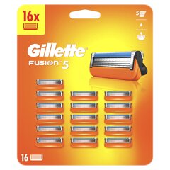 Gillette Fusion5 skustuvo papildomos galvutės, 16 vnt. kaina ir informacija | Skutimosi priemonės ir kosmetika | pigu.lt