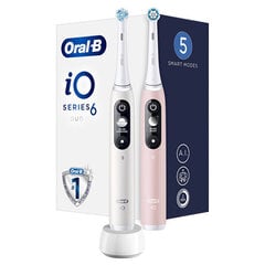 Oral-B iO6 Series Duo Pack White / Pink Sand kaina ir informacija | Oral-B Buitinė technika ir elektronika | pigu.lt