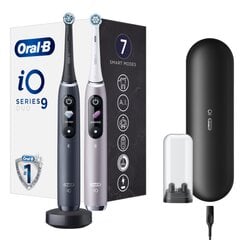 Oral-B iO9 Series Duo Pack Black Onyx/ Rose kaina ir informacija | Elektriniai dantų šepetėliai | pigu.lt