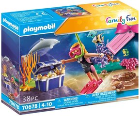 Подарочный набор - дайвер-охотник за сокровищами PLAYMOBIL 70678  цена и информация | Конструкторы и кубики | pigu.lt