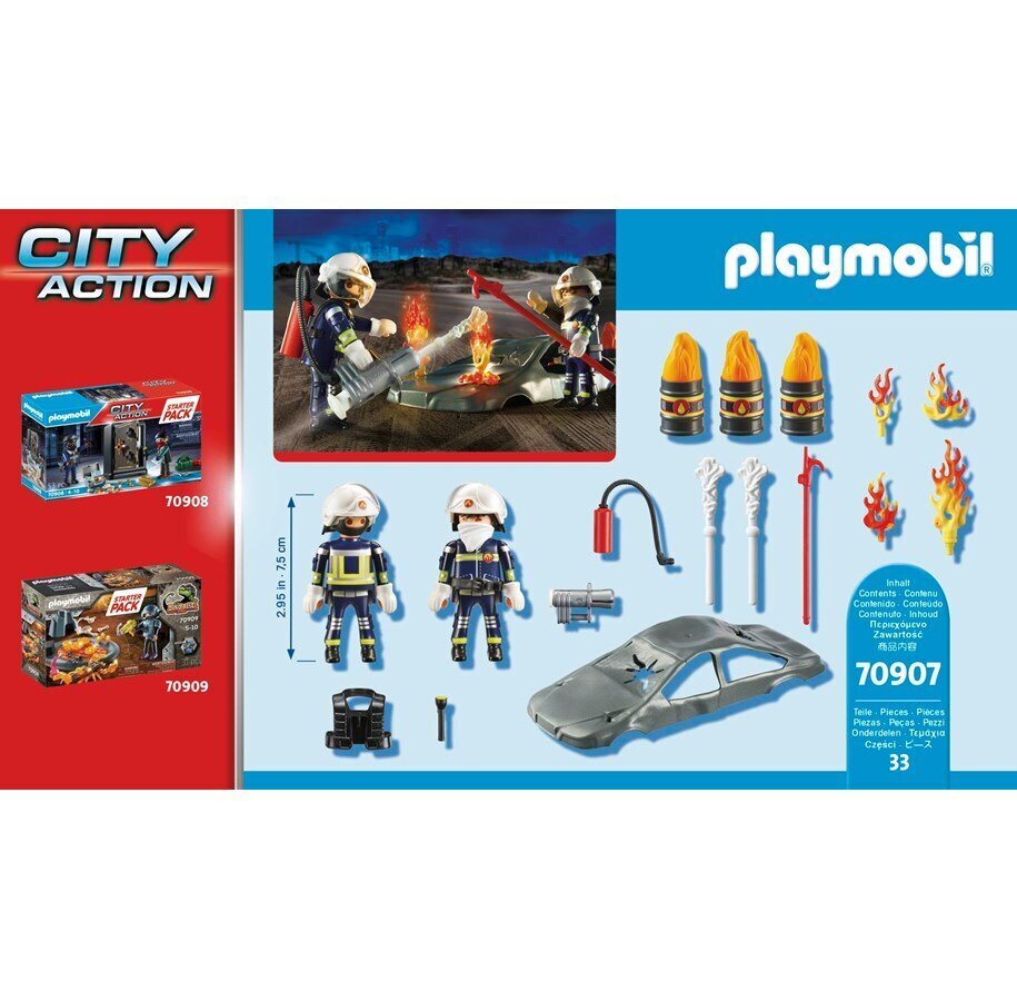 70907 PLAYMOBIL, Starter Pack Fire Drill kaina ir informacija | Konstruktoriai ir kaladėlės | pigu.lt