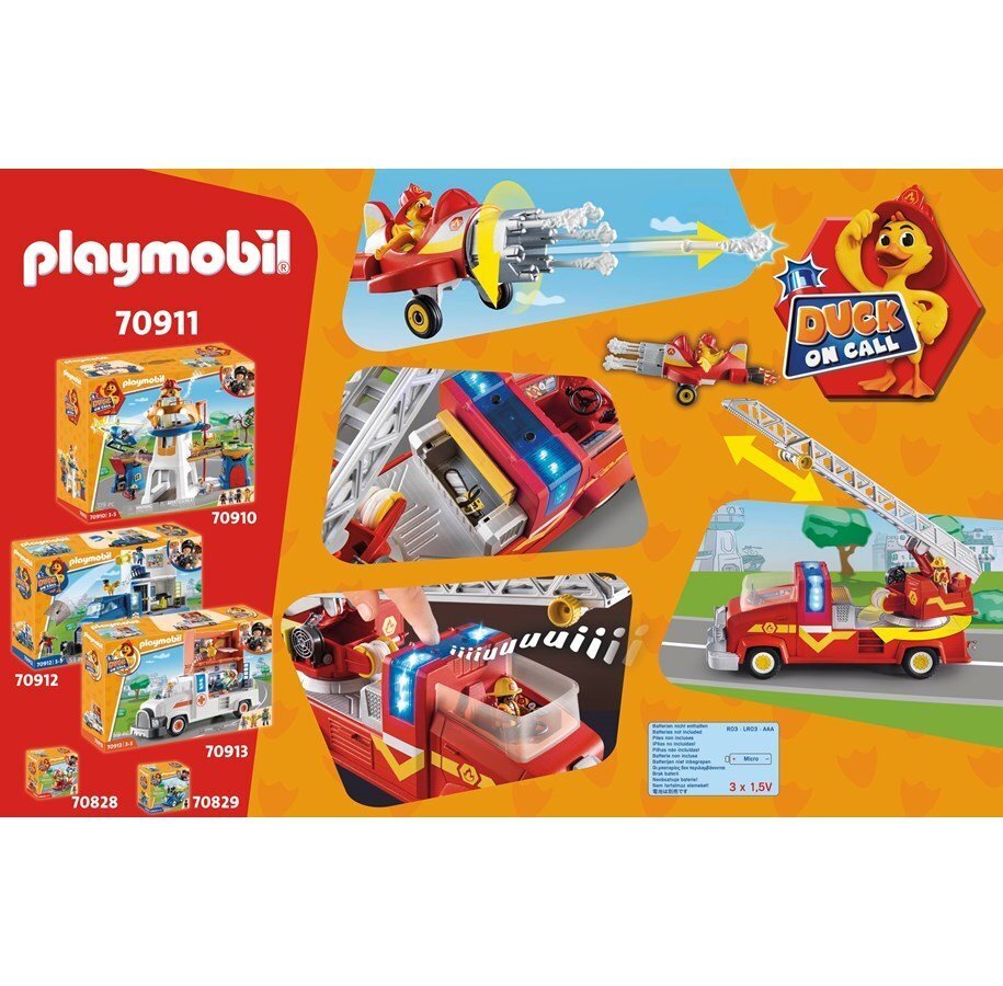 70911 PLAYMOBIL, D.O.C. Ugniagesių sunkvežimis цена и информация | Konstruktoriai ir kaladėlės | pigu.lt